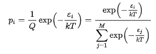 Boltzmann distribution — plasma temperature governs how many atoms occupy the excited states that emit light.