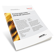 Precious metals testing with ED-XRF spectrometry